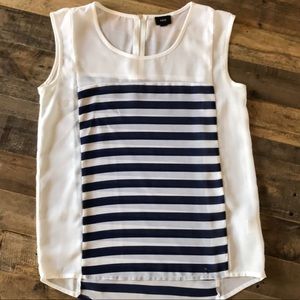 NWT Fate Navy and White Striped Sheer Tank